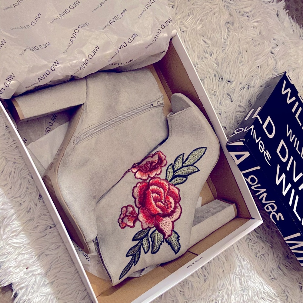 Open toe booties